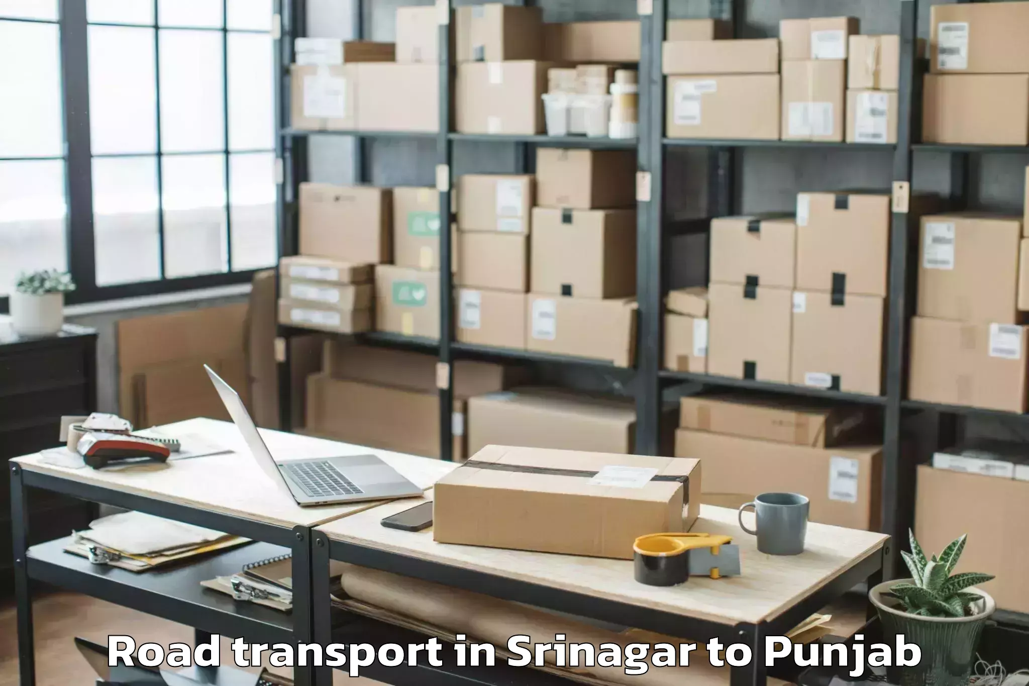 Easy Srinagar to Sas Nagar Mohali Road Transport Booking